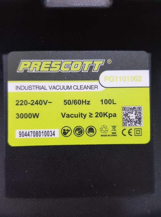 Industrijski usisivač PRESCOTT sa 3 motora