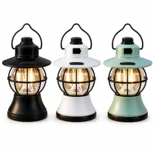 Retro fenjer na baterije – kamperska LED lampa sa toplim svjetlom